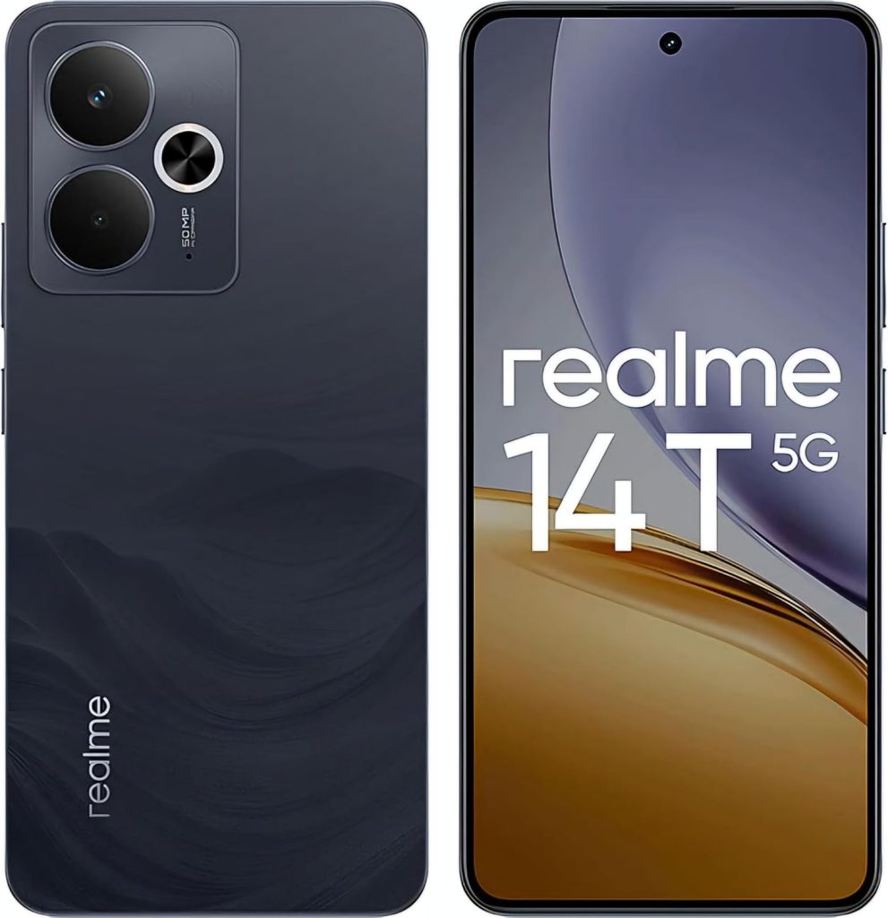 Realme 14T 5G 8GB RAM 128GB ROM (Obsidian Black) Elegant Colors, Luxurious Design Amoled Display, IP69 Water Resistance
