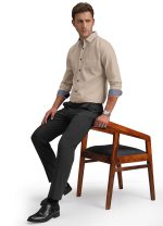 Shirt's Collection Solid Pattern Shirt(Contrast - Parent) - Image 3