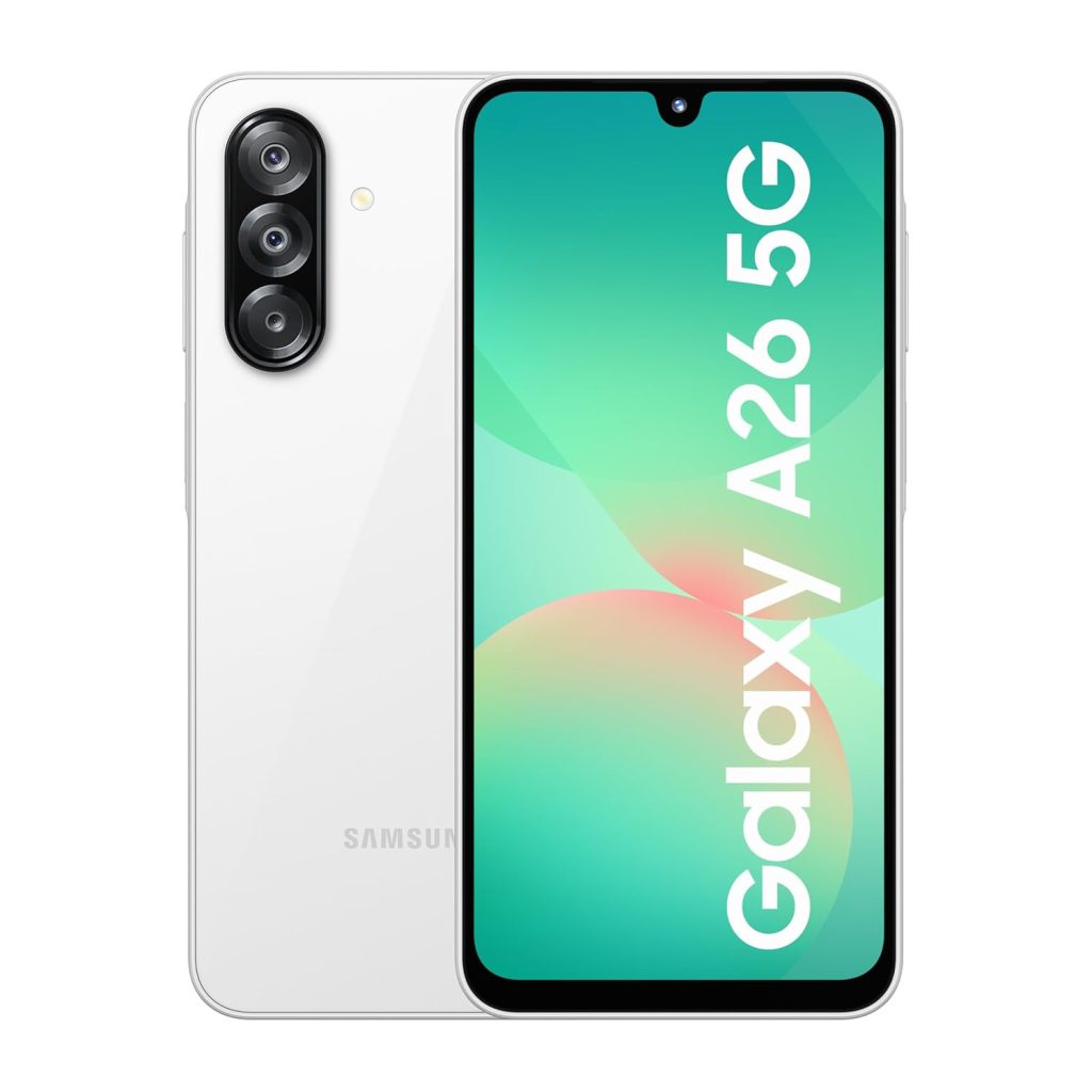 Samsung Galaxy A26 5G (Awesome White, 8GB, 256GB) | Awesome Intelligence (AI) | Circle to Search | Gemini Live | FHD+ sAMOLED Display | 50MP OIS Camera | IP67 Rated