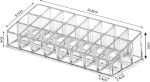ADDCART 24 Compartment Luxurious Clear Acrylic Makeup Organiser // Lipstick Holder Case//Nail Paint, Brush Tray // Dressing Table Organizer (Lipstick Holder 24 Grid) - Image 3