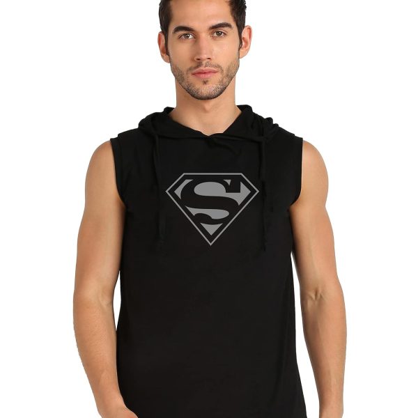 Rock Paper Scissors Printed Workout Hoodie Mens Vest Super Gym Vest