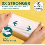 The Honest Home Co. | 2 Ply Soft Facial Tissue Paper Box | 800 Pulls | 100% Virgin Pulp | Pack of 1 (100 Pulls/box) - Image 3