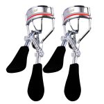 GUBB Eyelash Curler For Women - Suitable for all eye shapes | offers perfect curls | comfortable to hold | elegant design | An Eye Makeup Tool Comes with silicon base - Black, Pack Of 2