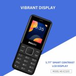 Philips All-New E2103 Sleek & Stylish |Keypad Mobile with 1.77" Screen|1000 MAH Battery | 2030mm Speaker| Wireless FM | Bright Torch|Black - Image 2
