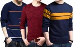 LEOTUDE Men's Full Sleeve Regular Fit Cottonblend Tshirt for Men's Combo Tshirt (Pack of 3)
