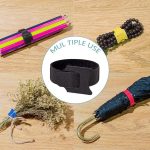 INOVERA 50 Pieces Cable Organizer Hook & Loop Tape - Wire/Cord Holder Management Strap - Reusable Hook & Loop Ties for PC, TV, Desk, WFH Accessories - Multi colour
