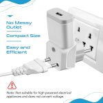 Ceptics European Plug Adapter, India to Europe Adapter (Schuko) - Type E/F Travel Adapter Europe - CE Certified - RoHS Compliant - White - 2 Pack - 5 Years Warranty - Image 6