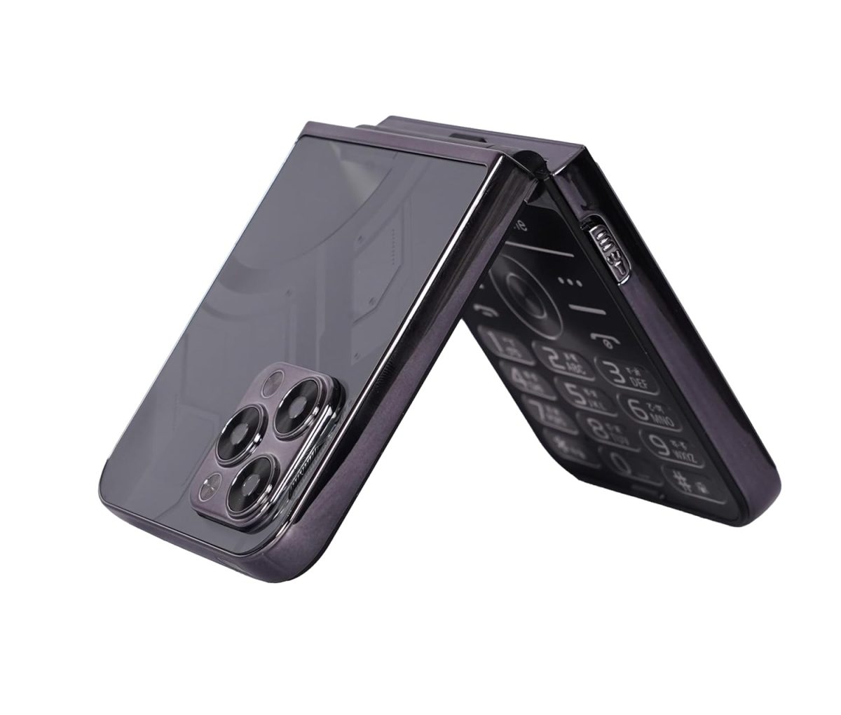 SIAVANTAGE All-New FOLD 1 Flip Dual Sim |Keypad Mobile| with 2.6" Big Display |Flip|Fold|BT Dialer| Voice Changer |Auto Call Recording|Long Lasting Battery| FM|Camera|Feature Phone| Black - Image 3