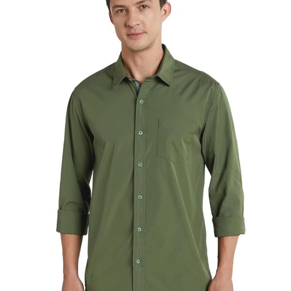 Symbol Premium Men's Casual Cotton Poplin Shirt (Regular Fit)