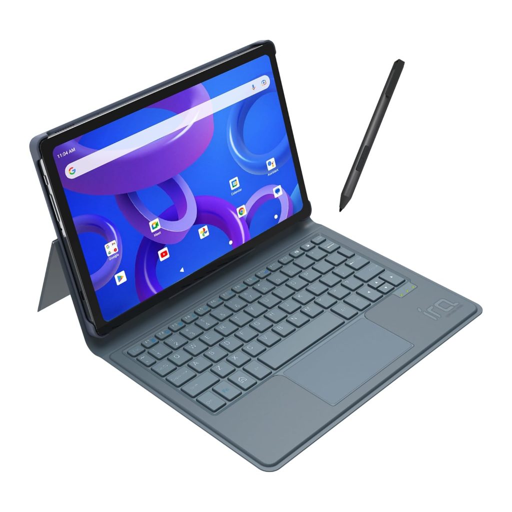 IRA Duo Pro 10.4" Android Tablet | 6GB RAM, 64GB ROM | Wi-Fi + 4G Volte | Dual SIM | 2GHz Octa-Core | 8000mAh Battery | Keyboard + Stylus + Flip Cover, OTG Cable & Earphones