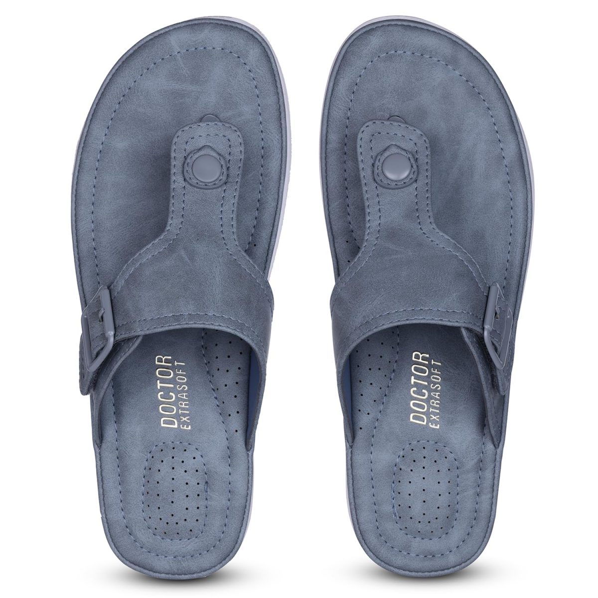 DOCTOR EXTRA SOFT Womens Flat Memory Foam Slippers/Flip-Flops Fashion Stylish Casual Comfortable Diabetic Orthopedic Lightweight Synthetic Slip-On Sandals With Adjustable Buckle For Girls D-630 - Image 7
