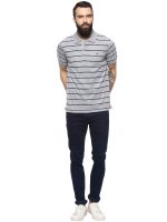 AMERICAN CREW CottonPoly Striped Polo T-Shirt for Men - Image 5