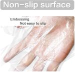 CFGROW 500Pcs Disposable Plastic Gloves, Latex Free Powder Free Clear Polyethylene Hand Gloves Non-Sterile For Cleaning- Cooking, Hair Coloring, Dishwashing, Food Handling, Large, Pack of 1 - Image 4