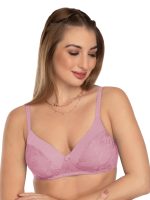DAISY DEE Women Lace Pattern Printed Full Coverage Non-Padded Seamless Wire-Free Full Support Regular Cotton Bidal/T-Shirt Bra - NVLR - Image 2