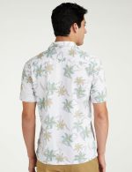 Van Heusen Men's Cotton Slim Fit Print Half Sleeves Casual Resort Collar Shirt - Image 2
