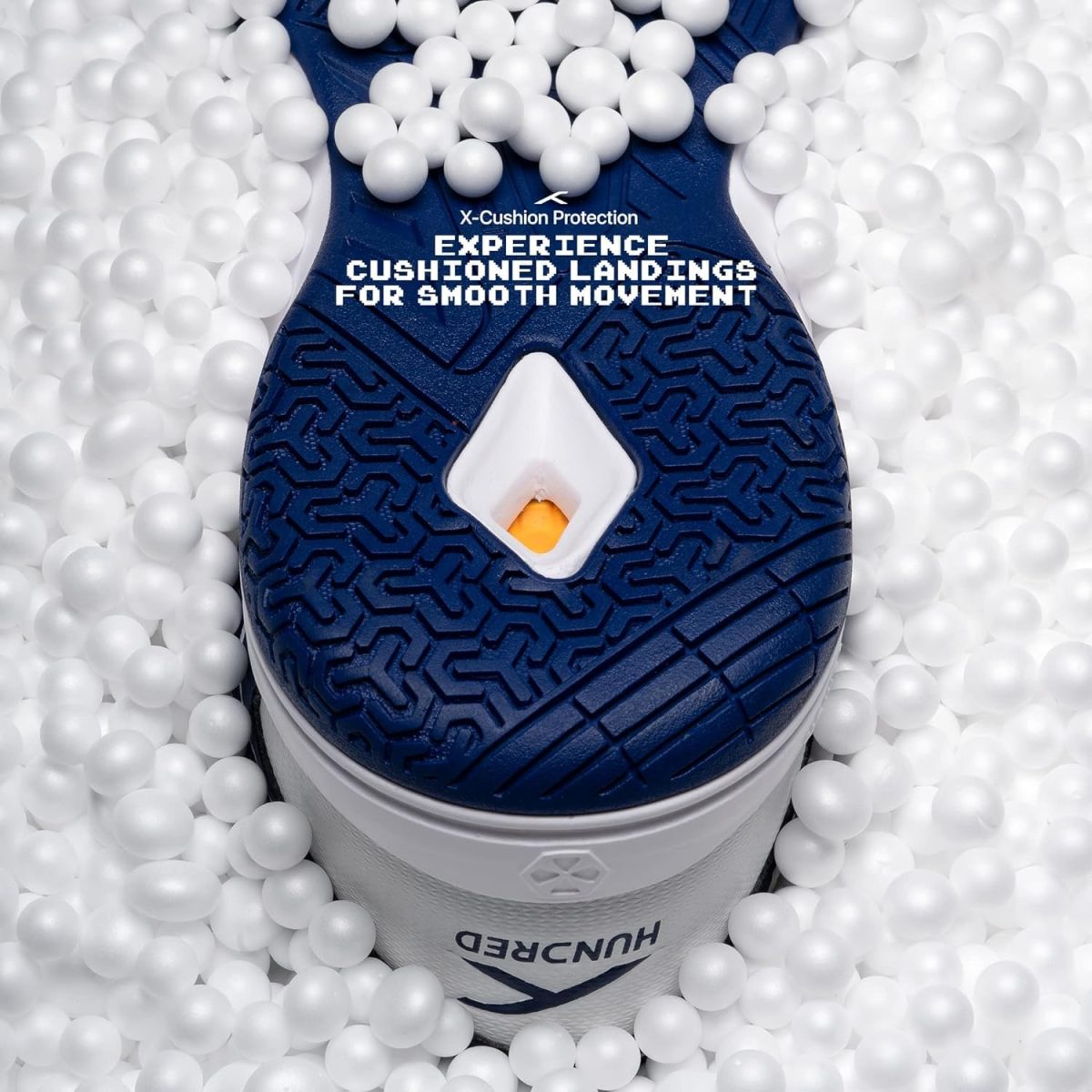 HUNDRED Raze Badminton Shoes (Non Marking) | Also Perfect for Squash, Table Tennis, Volleyball, Basketball & Indoor Sports | Lightweight & Durable | X-Cushion, Active Grip Sole, Toe Assist - Image 4