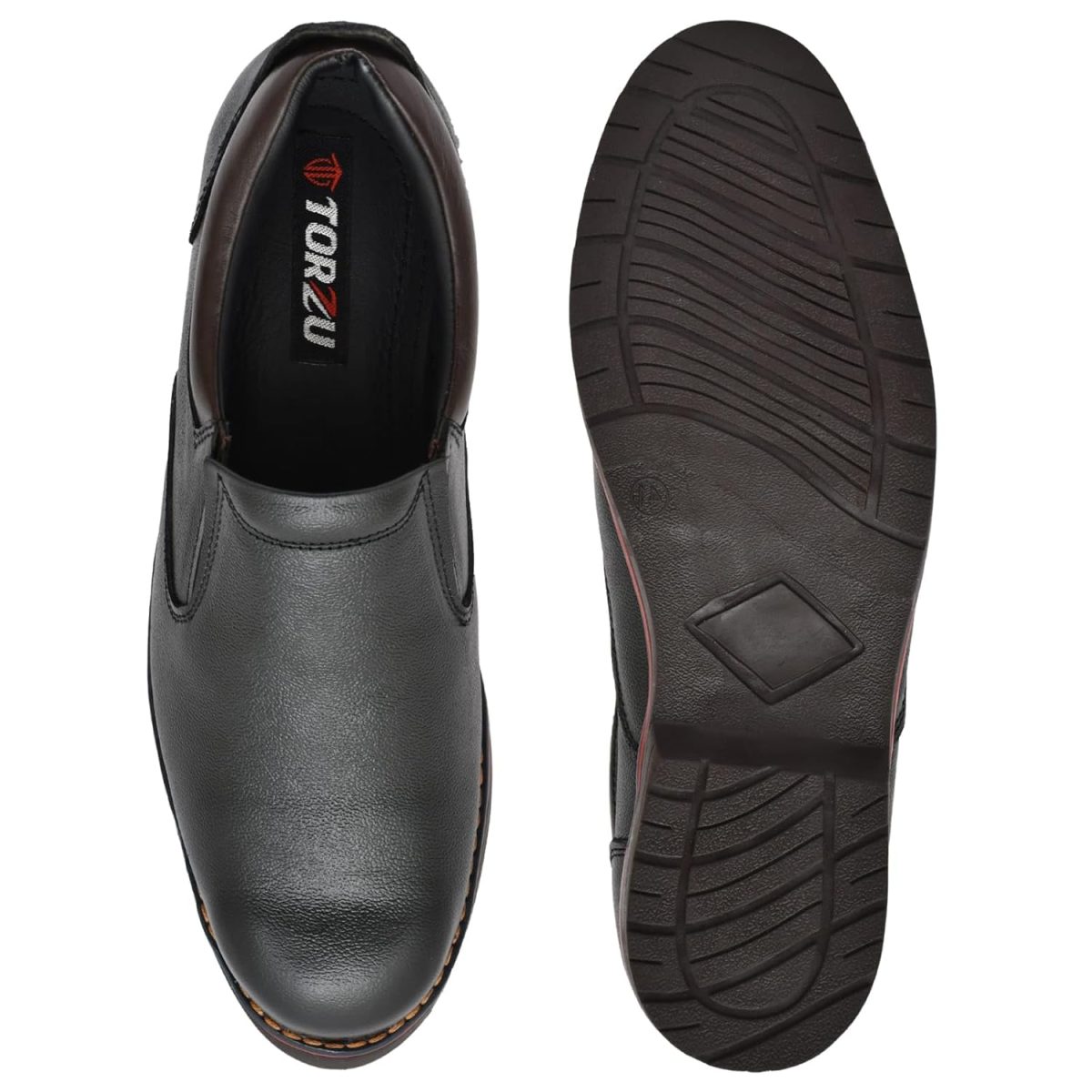 TORZU Men's Real Leather Steel Toe Light Weight Industrial Safety Shoes for Men - Image 2