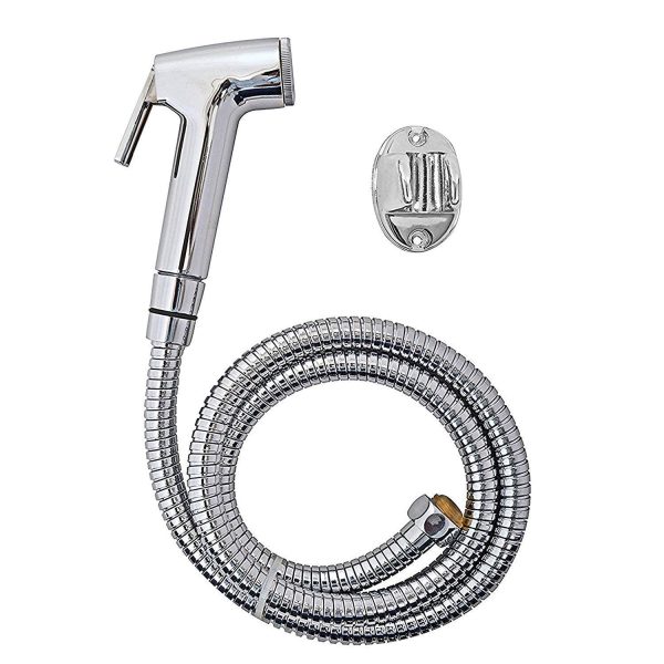 SBD Safari ABS Plastic Health Faucet Gun with Flexible Stainless Steel Hose Tube and PVC Holder | Health Faucet Set | Bidet Jet Spray | Jet Spray for Toliet (Safari, 1 Mtr)