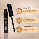 INCLUSIF Eyebrow Color Shaper Gel Dark Brown 5ml | Waterproof & Smudge-Proof Eyebrow Color Dye Tint for Women & Men | Volumizing & Easy to Apply | Eyebrow Coloring for White & Grey Hair | Eyebrow Gel Brown Waterproof | Eyebrow Pencil Brush Filler | Eyebrows Tint Color - Image 3