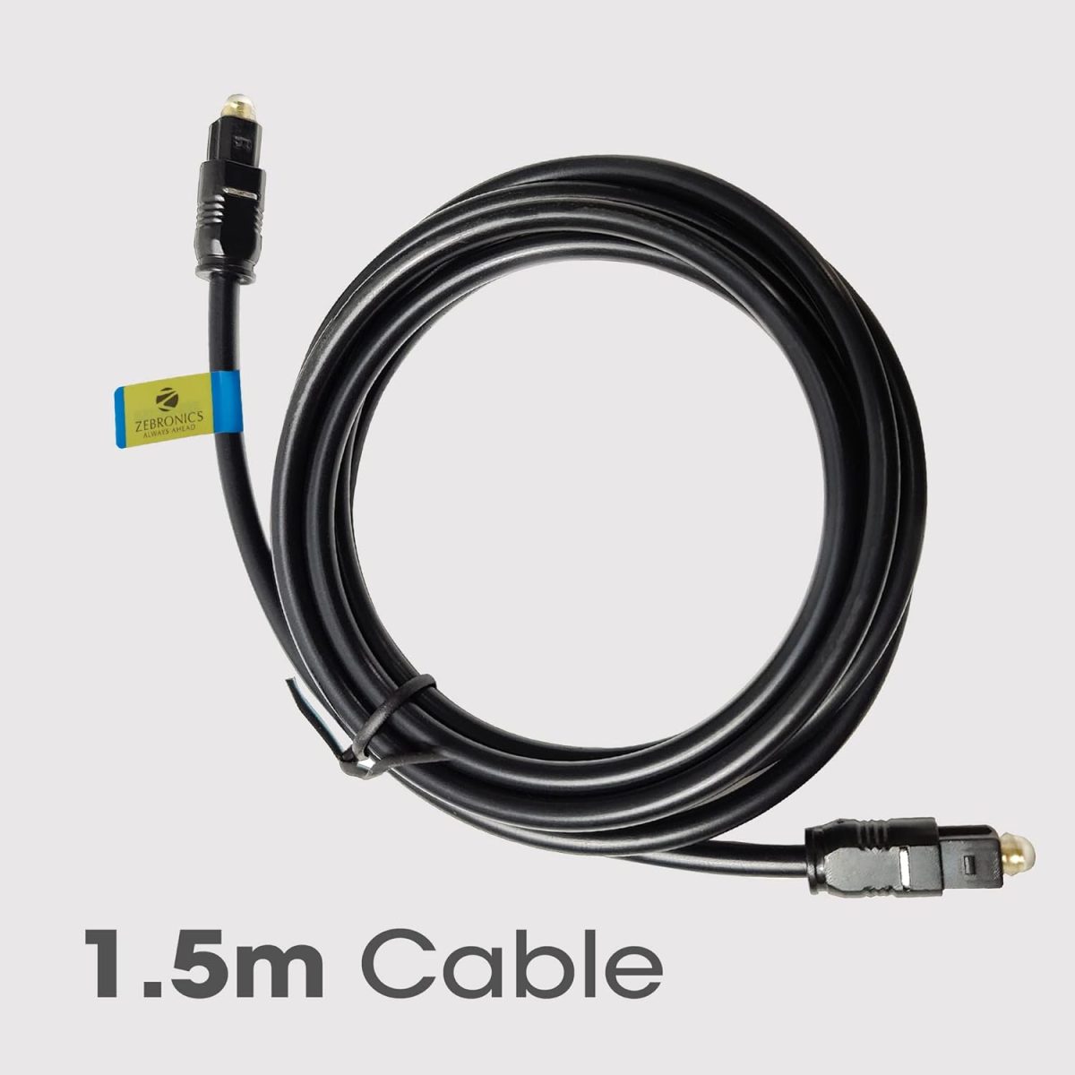 ZEBRONICS OC150 Optical Cable Supporting Dolby Digital Plus with 8 Channel (7.1) Audio support, 1.5 meter, Transmission, for Smart TV, AV Receivers and More, Black - Image 6