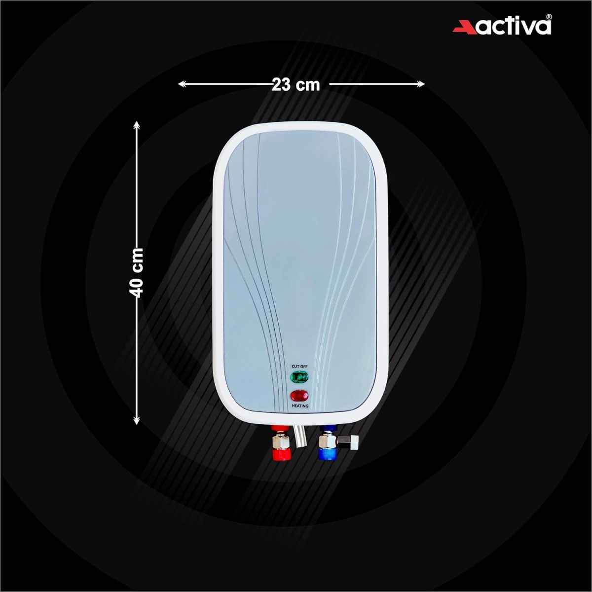 Activa 3 Liters Volcano Quick Water Heater Geyser, 3 KVA ISI Cooper Element, 0.8mm Anti Rust Coated 304L Pure Stainless Steel Tank, Auto Cut-Off, ABS Body, BEE 5 Start Rated Come with 5 Years Warranty - Image 9