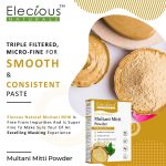 Elecious 100% Natural Multani Mitti powder for Exfoliating, Soothing, Nourishing, Smoothening Face, Skin and Hair Fuller's Earth, Bentonite Clay (200 Grams) - Image 5