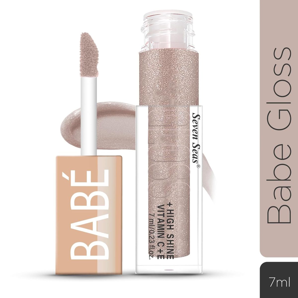 Seven Seas Babe Glittery Lip Gloss With High Shine Lip Color For Glossy Look |Lightweight Non Sticky Lip shiner For Moisturizing Lips (Penny_7ml) - Image 2