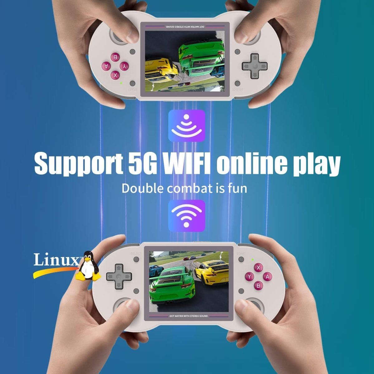 New World RG353PS Retro Handheld Game Console , Single Linux System 3.5 Inch IPS Screen 128G TF Card + P S P Games - Image 4