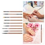 KRENI Nail Art Paint Brush Nail Design Tool for Nail Salon Home Nail Care (9pcs)