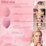 Feelhigh 40Pcs Mini Makeup Sponges Set with-33 Mini blender 4 Big Makeup Blender with 3 Pcs Powder Puff Valentine's Day Gift,Mother's Day Gift for Women for Foundation,Liquid,Powder,Concealer,Cream With Storange jar - Image 4
