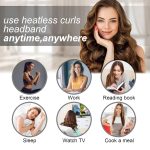 Women Heatless Curling Rod Headband, No Heat Curl Ribbon with Hair Clips and Scrunchie, Sleeping Curls Silk Ribbon Hair Rollers - Image 7