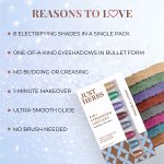 Just herbs 8 in 1 Herbal Metallic-shimmer finish, Long Lasting & Ultra Smooth Eye Shadow Lidsticks with Kumkumadi - 12gm - Image 4