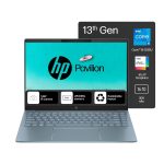 HP Pavilion Plus, 13th Gen Intel Core i5-1335U Laptop, (16GB LPDDR5x,512GB SSD), IPS, 300 nits, 14''(35.6cm) 2K,Win 11, M365 Basic(1yr), Office Home 24, Blue,1.38kg, 5MP Camera w/Shutter,ew0108TU