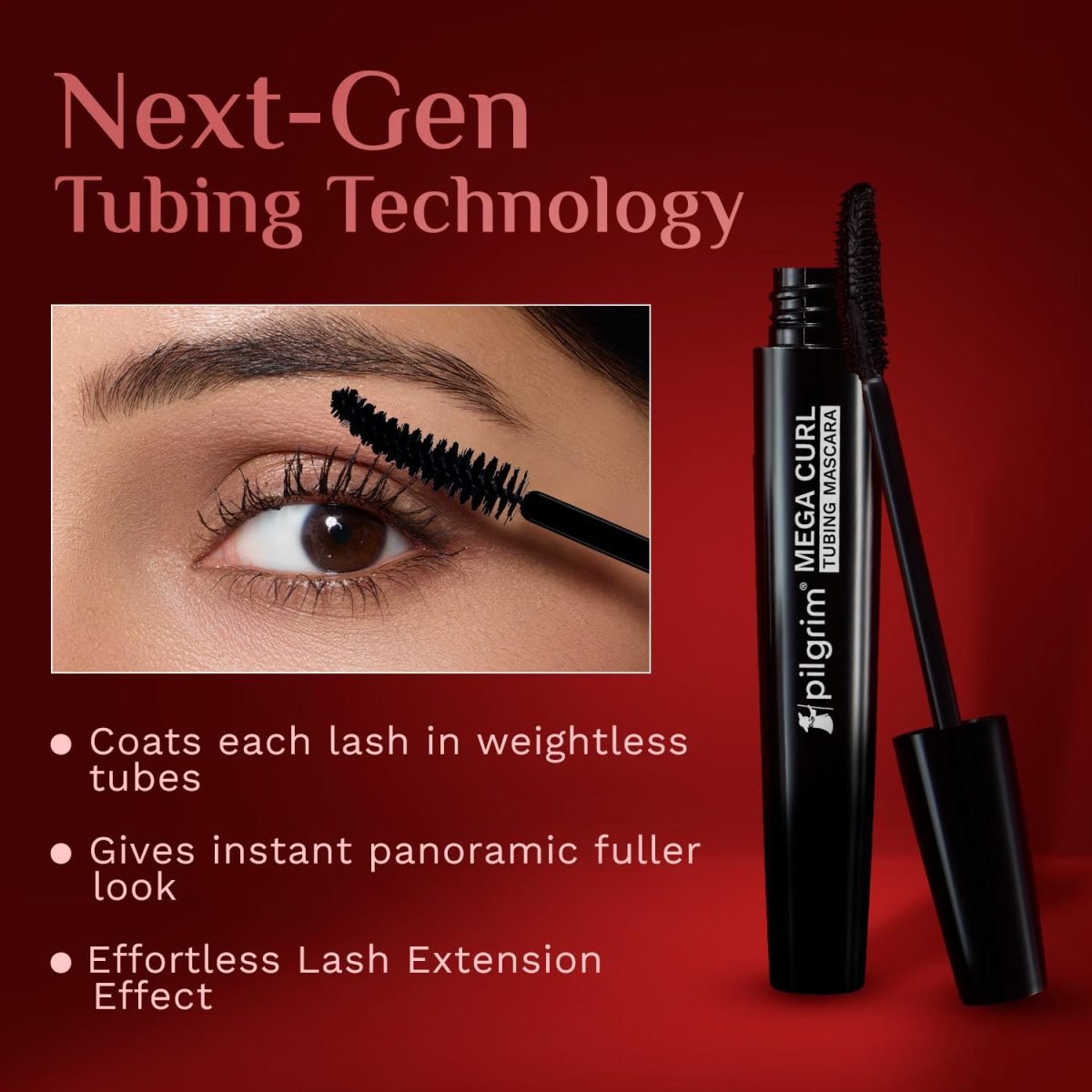 Mega Curl Tubing Mascara Next-Gen Tubing For All-Day, Smudge-Proof Curls - Black Icon-01 - Image 2