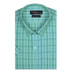 ACCOX Men's Half Sleeves Formal Regular Fit Cotton Check Shirt(Multi,GC297)