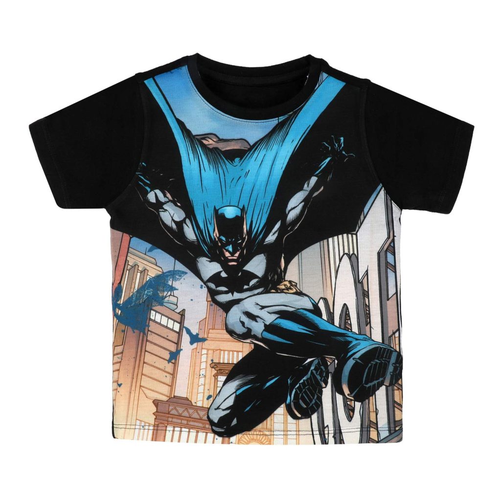 Batman by Wear Your Mind Boy's Solid Regular Fit T-Shirt