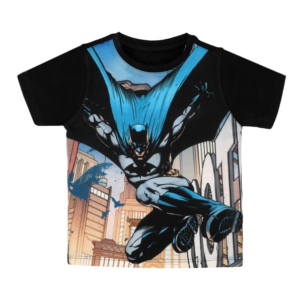 Batman by Wear Your Mind Boy's Solid Regular Fit T-Shirt