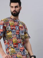 RodZen Men's Cotton Round Neck Half Sleeve Oversized Printed T-Shirt - Image 5