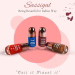 Sassigal Color Fashion Nail Paint Set 4 Shades | High Shine, Glossy Finish | Quick-Dry, (11ml Each) (Brown, Purple, Orange, Pink Shimmer, 11Ml) - Image 2