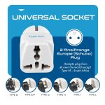 Ceptics European Plug Adapter, India to Europe Adapter (Schuko) - Type E/F Travel Adapter Europe - CE Certified - RoHS Compliant - White - 2 Pack - 5 Years Warranty - Image 3