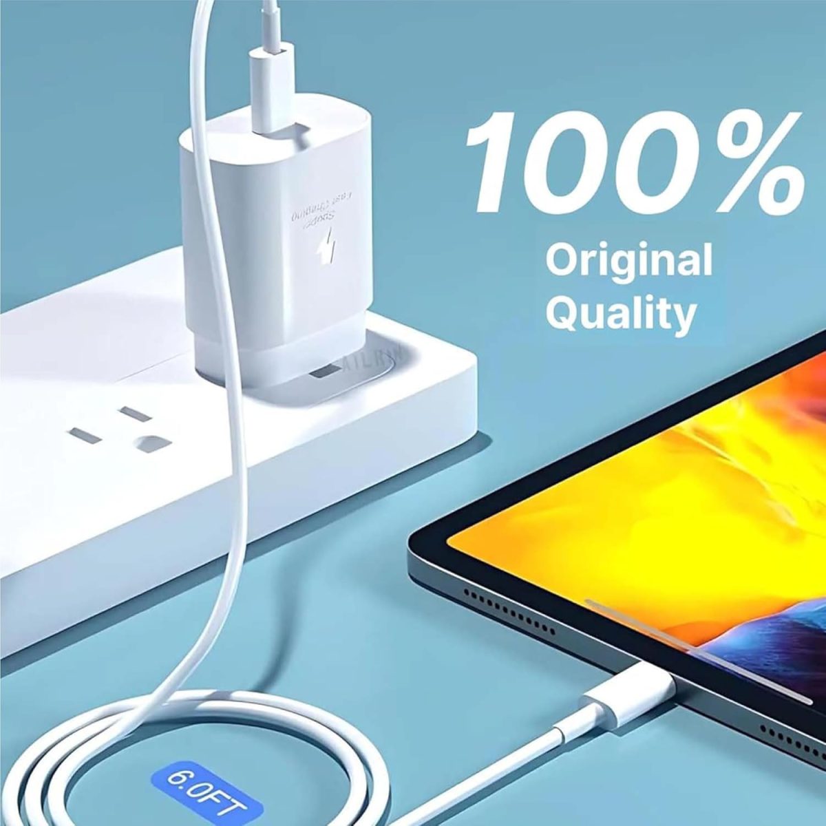 Kratos 25W Charger Adapter Compatible with Samsung Galaxy S/A/M/F/Z Series/S23/S22/S21/21 fe/S20/M14 5G/M34/M54/M53 5g/M33/M13/A34/A54 5G,F15/A15/A14/F14, for Samsung Charger Fast Charging,White - Image 4