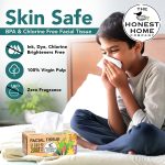 The Honest Home Co. | 2 Ply Soft Facial Tissue Paper Box | 800 Pulls | 100% Virgin Pulp | Pack of 1 (100 Pulls/box) - Image 4