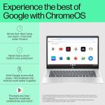 HP Chromebook 14, Chrome OS, Intel Processor N100, Chromeos, 14-Inch (35.6 Cm),Hd, 4Gb LpDDR5,64GB Emmc, Intel UHD Graphics, 720P HD Camera W/Privacy Shutter, Thin & Light (Silver, 1.45 Kg), Nf0014Tu - Image 2