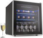 Danby USA 55 L Inverter Toughened Glass Door Mini Fridge with LED Interior Light & Touch Control for Indian Home, Office or Bar with 1 Year Warranty (Black)