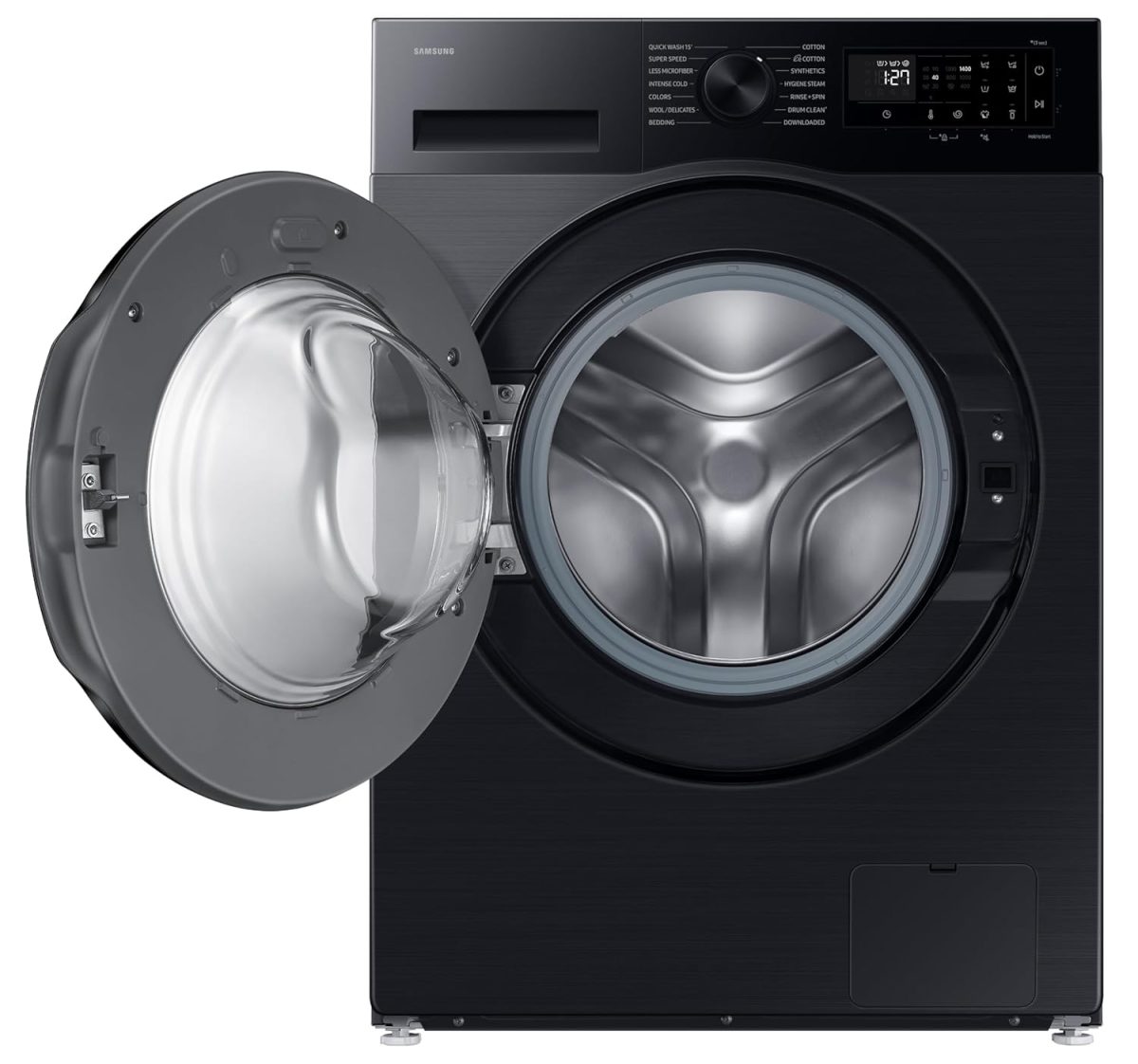 Samsung 12 kg, 5 Star, Super Speed, Wi-Fi, Hygiene Steam with Inbuilt Heater, Digital Inverter, Fully-Automatic Front Load Washing Machine (WW12DG5B24ABTL, Black) - Image 9