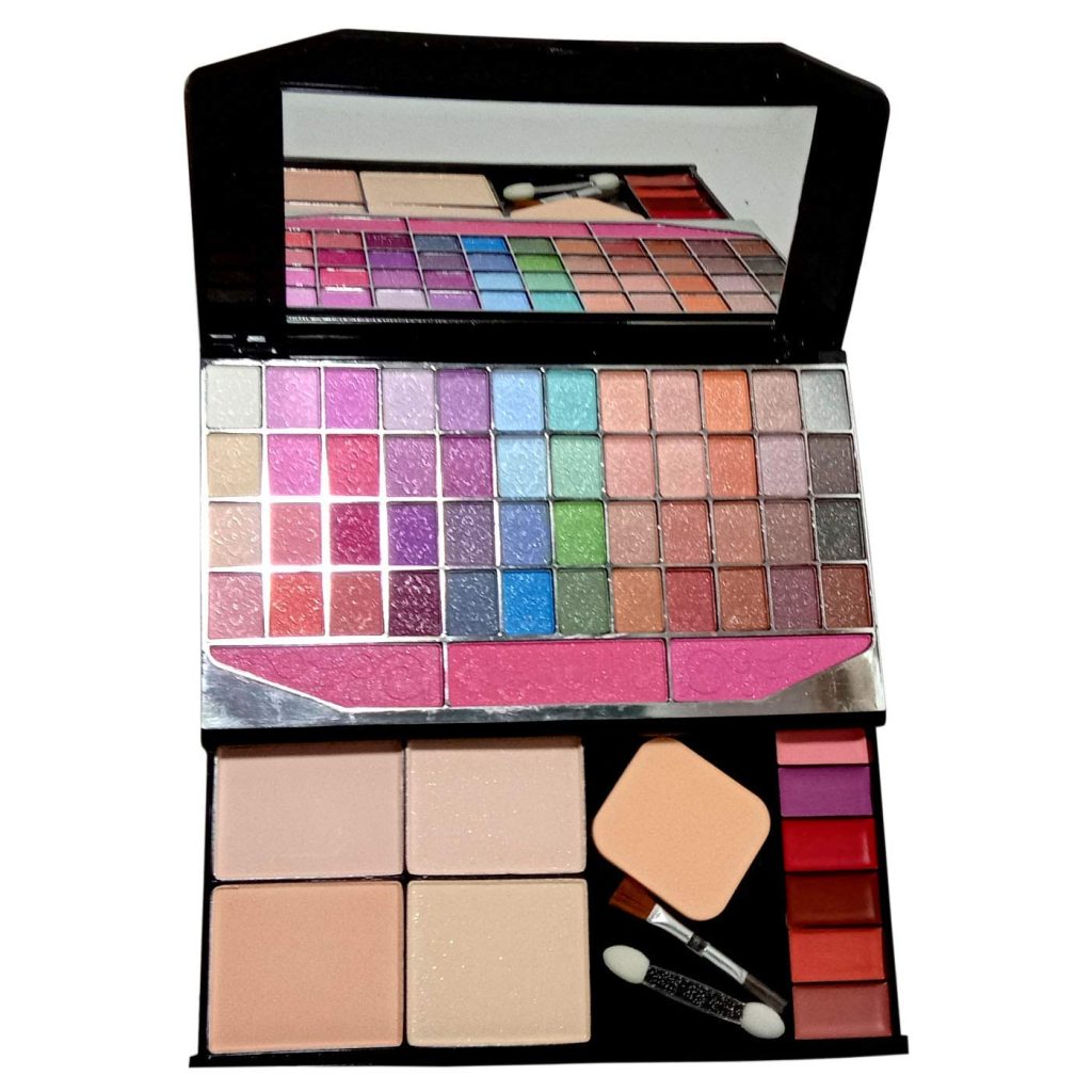 PragatiOnn -TYA 590 Makeup Kit With 48 Eyeshadow 4 Compact (2 Matt) (2 Shimmer) 3 blush 6 LIPISTICK With Brushes