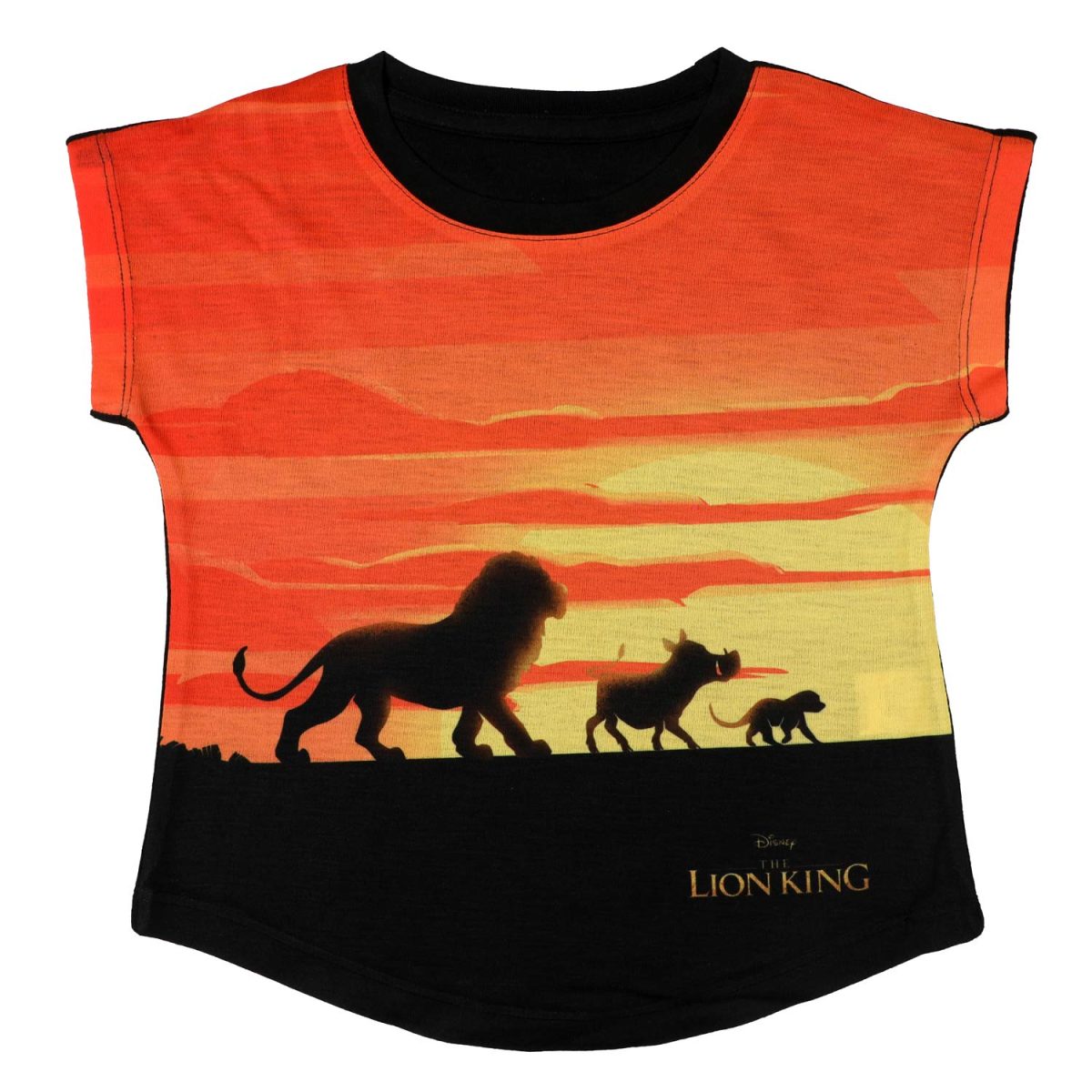 Lion King by Wear Your Mind Girl's Plain Regular fit T-Shirt (DLKGT0013.2_Orange 4-5 Years)