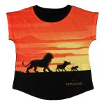 Lion King by Wear Your Mind Girl's Plain Regular fit T-Shirt (DLKGT0013.2_Orange 4-5 Years)