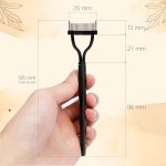 Homeaura Professional Eyelash Comb, Stainless Steel Needle Mascara Guide Applicator, Eyebrow Brush Curler Cosmetic Tool, Black - Image 6