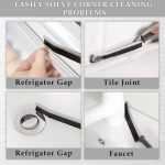 GLUN® Multifunctional Hard Bristle Gap Cleaner Grout Cleaning Brush, All-Around Household Cleaning Device for Bathrooms - Image 2